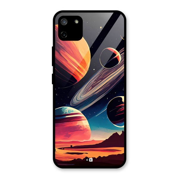 Space Planets Glass Back Case for Realme C11