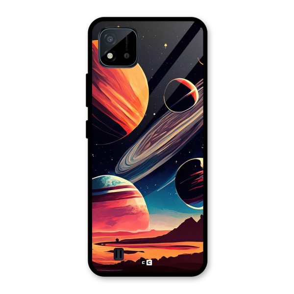 Space Planets Glass Back Case for Realme C11 2021