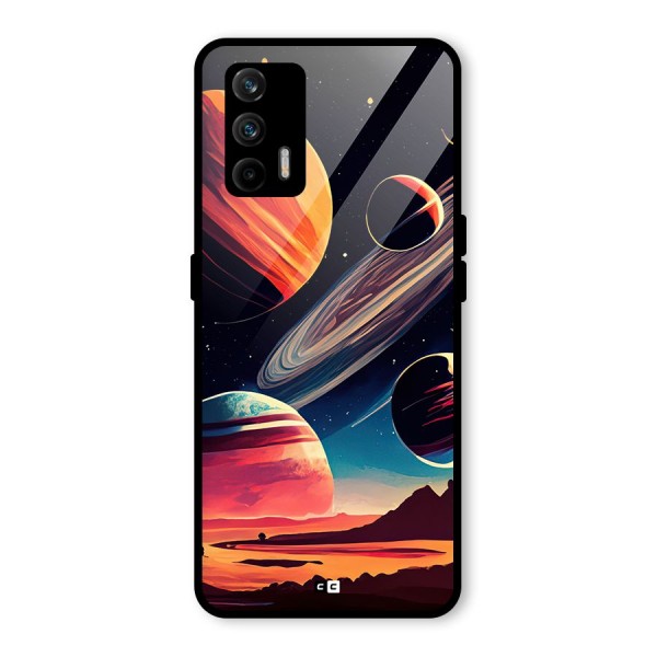 Space Planets Glass Back Case for Realme GT 5G