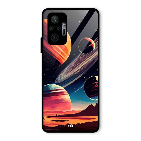 Space Planets Glass Back Case for Redmi Note 10 Pro