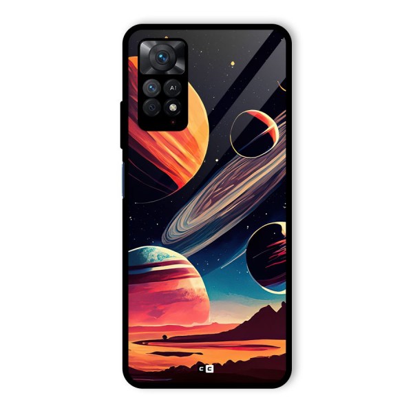 Space Planets Glass Back Case for Redmi Note 11 Pro