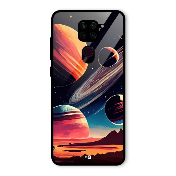 Space Planets Glass Back Case for Redmi Note 9