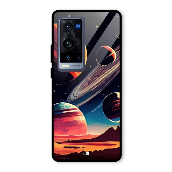 Space Planets Glass Back Case for Vivo X60 Pro Plus