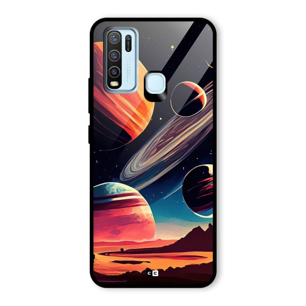 Space Planets Glass Back Case for Vivo Y50