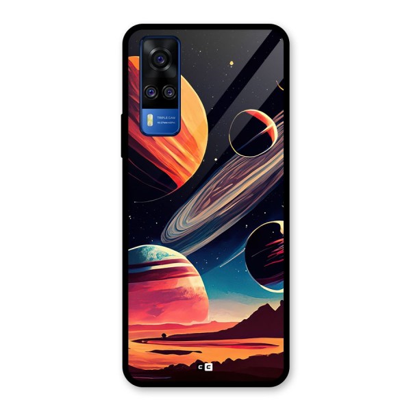 Space Planets Glass Back Case for Vivo Y51