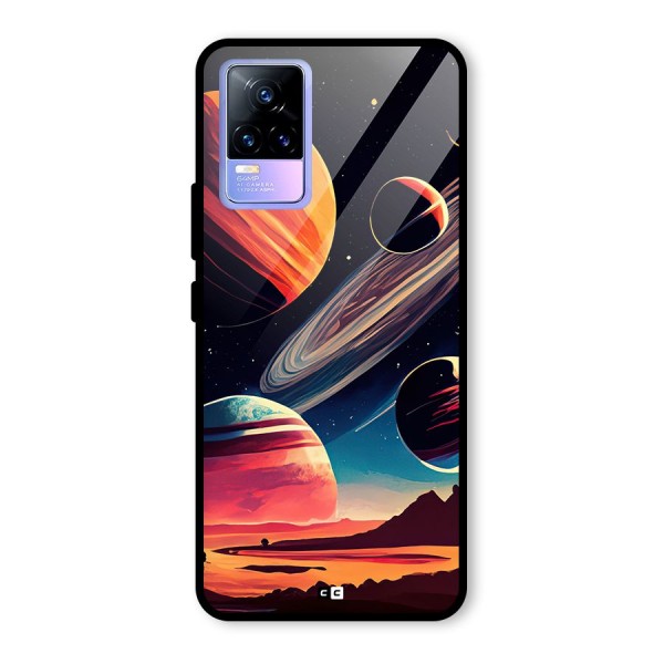 Space Planets Glass Back Case for Vivo Y73