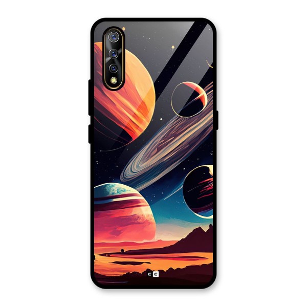 Space Planets Glass Back Case for Vivo Z1x