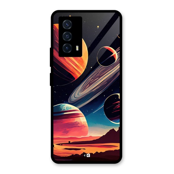 Space Planets Glass Back Case for Vivo iQOO Z5