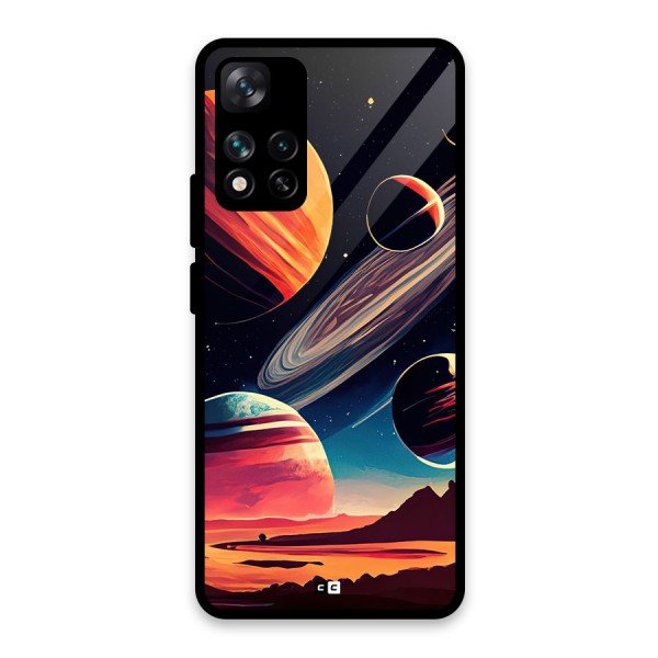 Space Planets Glass Back Case for Xiaomi 11i HyperCharge 5G