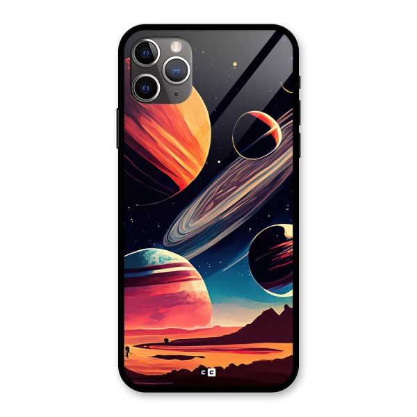 Space Planets Glass Back Case for iPhone 11 Pro Max