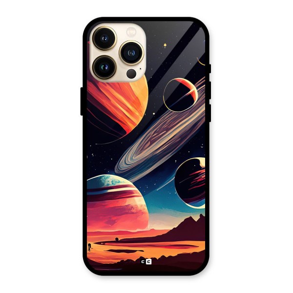 Space Planets Glass Back Case for iPhone 13 Pro Max