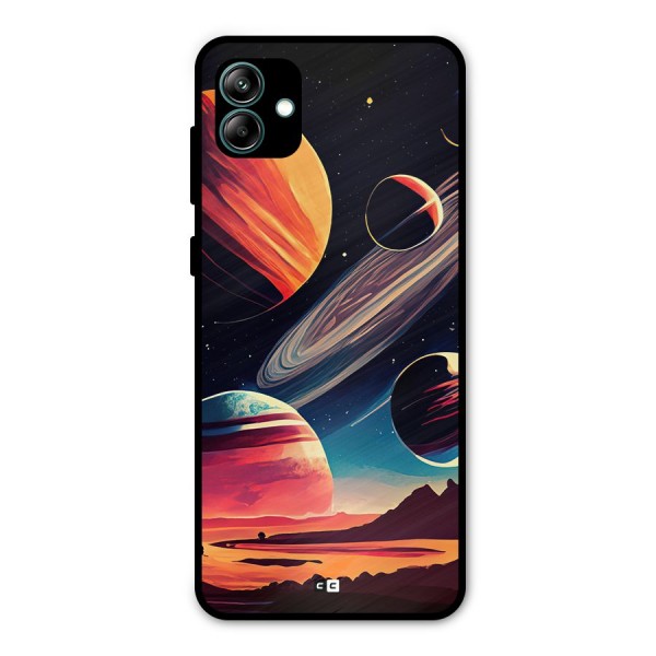 Space Planets Metal Back Case for Galaxy A04