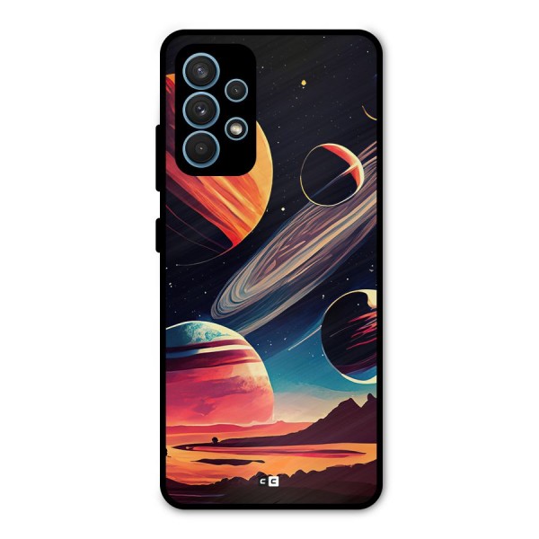 Space Planets Metal Back Case for Galaxy A32