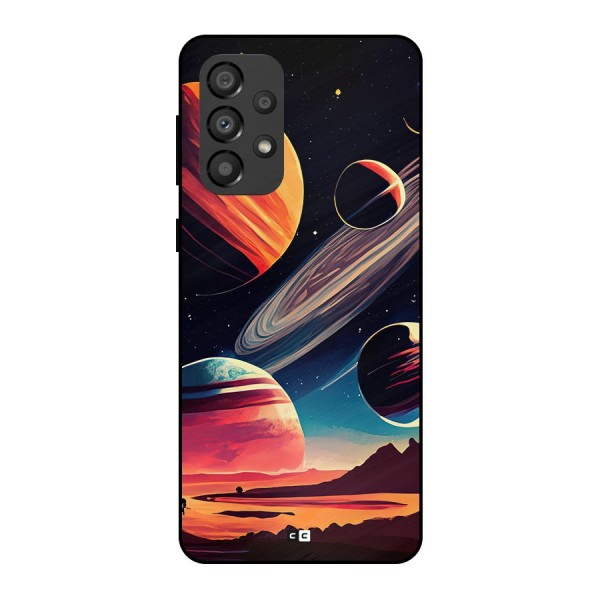 Space Planets Metal Back Case for Galaxy A33 5G