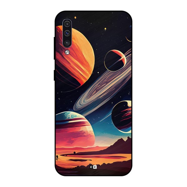 Space Planets Metal Back Case for Galaxy A50