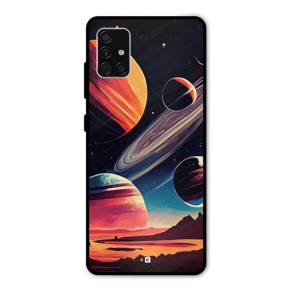 Space Planets Metal Back Case for Galaxy A51