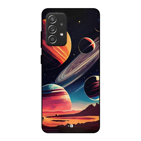 Space Planets Metal Back Case for Galaxy A52