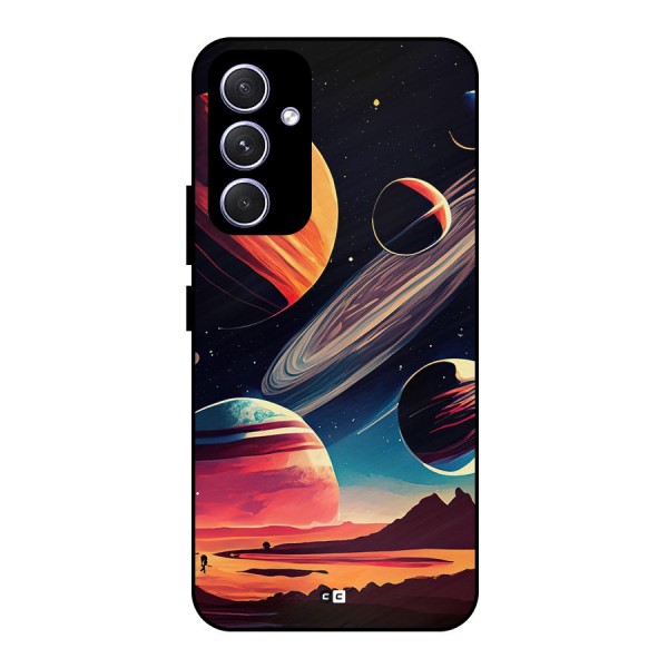 Space Planets Metal Back Case for Galaxy A54