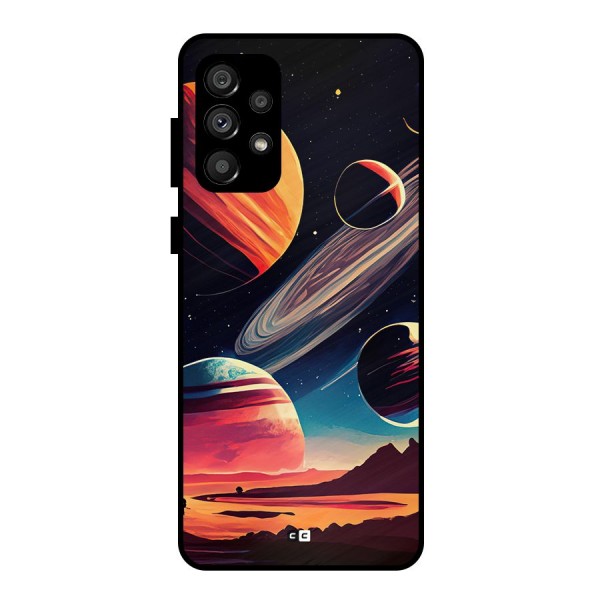 Space Planets Metal Back Case for Galaxy A73 5G