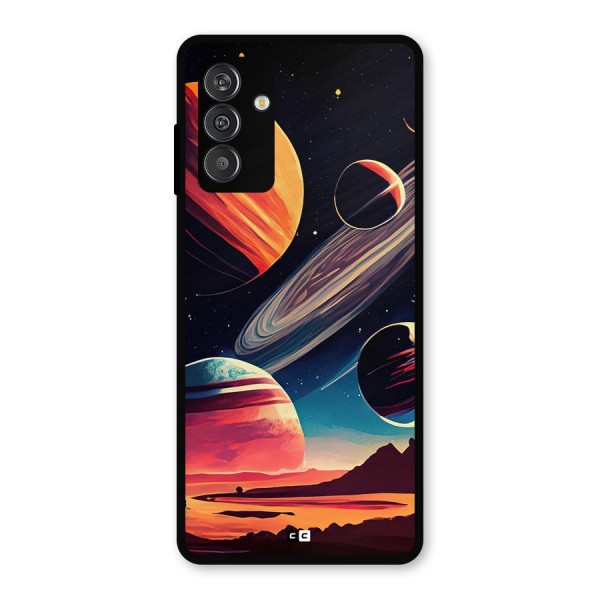 Space Planets Metal Back Case for Galaxy F13