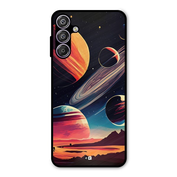 Space Planets Metal Back Case for Galaxy F15