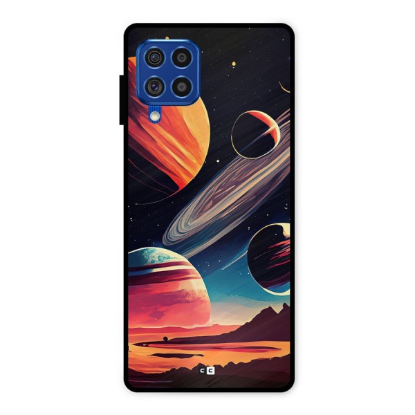 Space Planets Metal Back Case for Galaxy F62