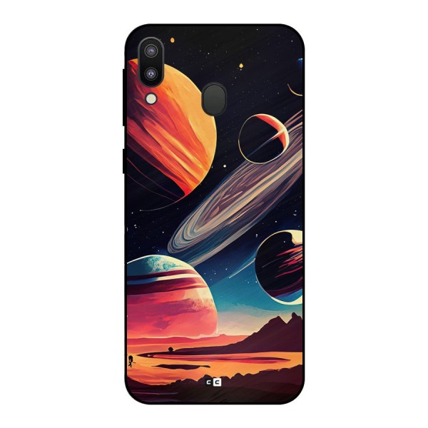 Space Planets Metal Back Case for Galaxy M20