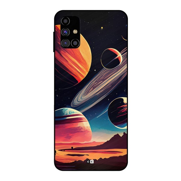 Space Planets Metal Back Case for Galaxy M31s