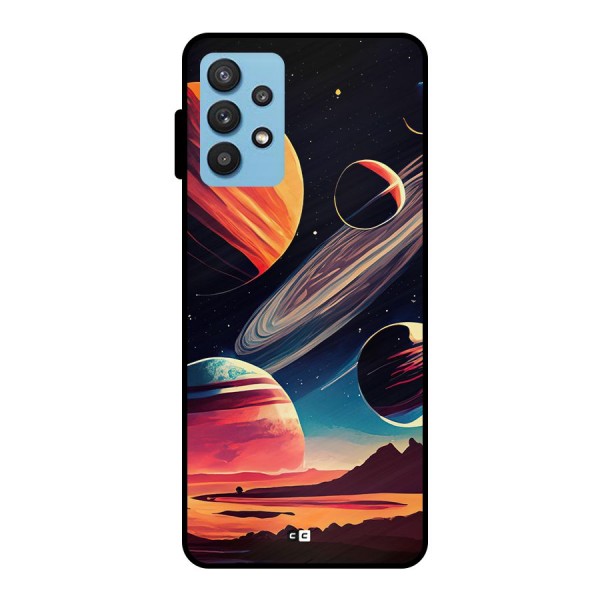 Space Planets Metal Back Case for Galaxy M32 5G