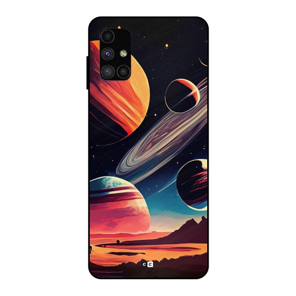 Space Planets Metal Back Case for Galaxy M51