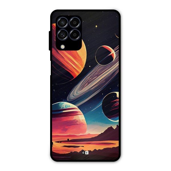 Space Planets Metal Back Case for Galaxy M53 5G