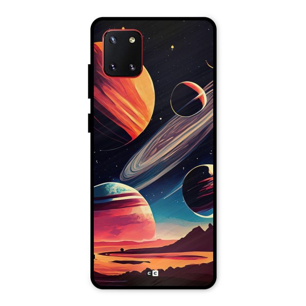 Space Planets Metal Back Case for Galaxy Note 10 Lite