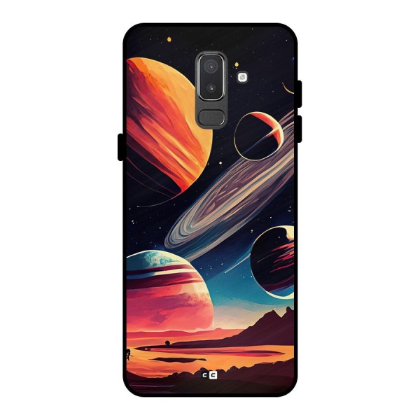 Space Planets Metal Back Case for Galaxy On8 (2018)