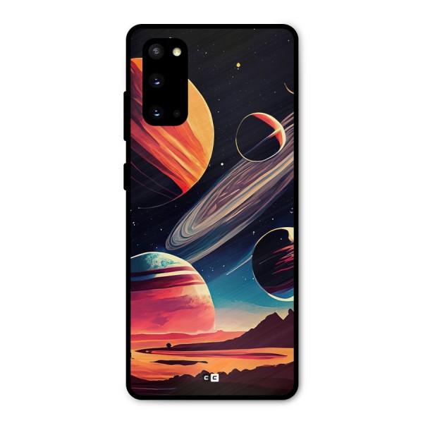 Space Planets Metal Back Case for Galaxy S20