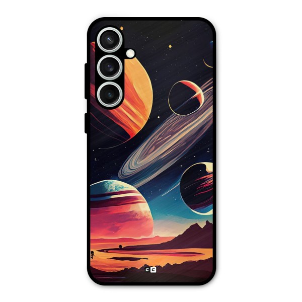 Space Planets Metal Back Case for Galaxy S23 FE