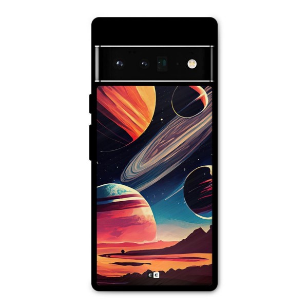 Space Planets Metal Back Case for Google Pixel 6 Pro