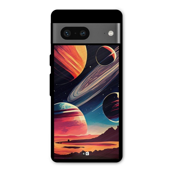 Space Planets Metal Back Case for Google Pixel 7