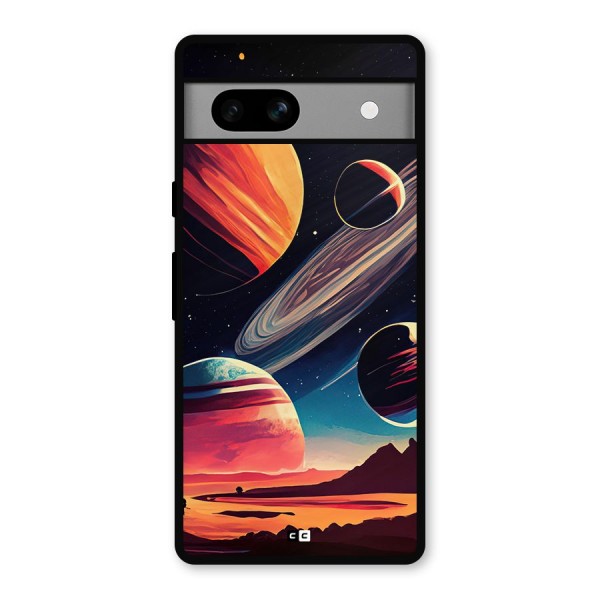 Space Planets Metal Back Case for Google Pixel 7a