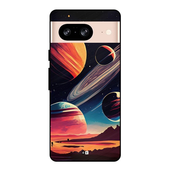 Space Planets Metal Back Case for Google Pixel 8