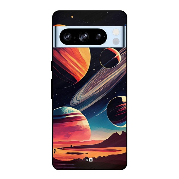 Space Planets Metal Back Case for Google Pixel 8 Pro