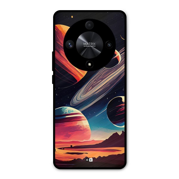 Space Planets Metal Back Case for Honor X9b