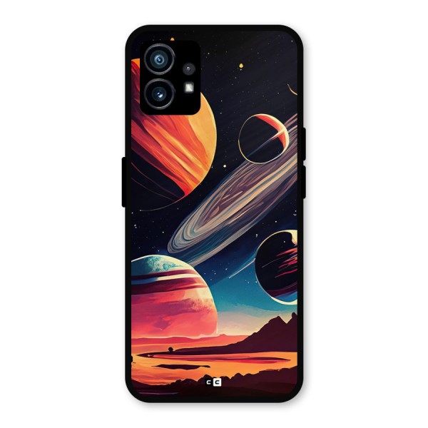 Space Planets Metal Back Case for Nothing Phone 1