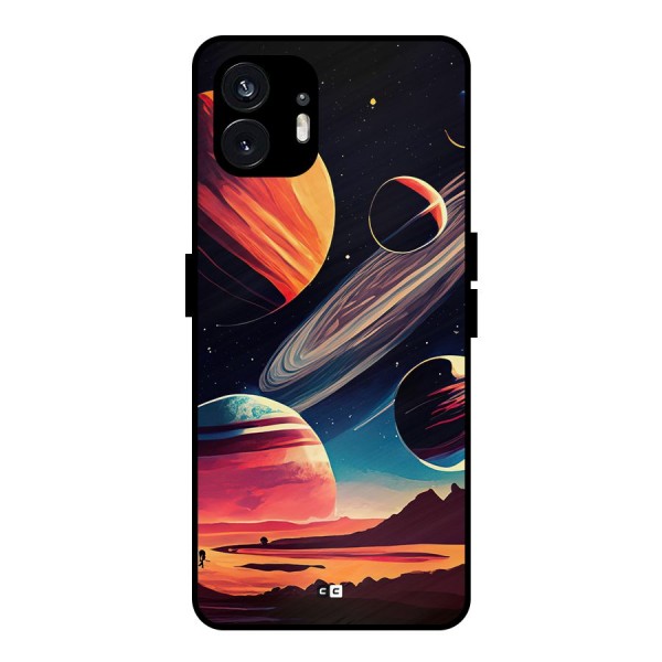 Space Planets Metal Back Case for Nothing Phone 2