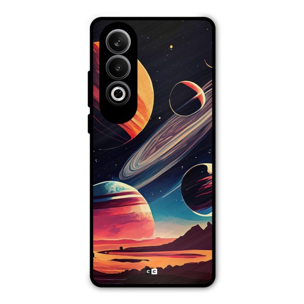 Space Planets Metal Back Case for OnePlus Nord CE4