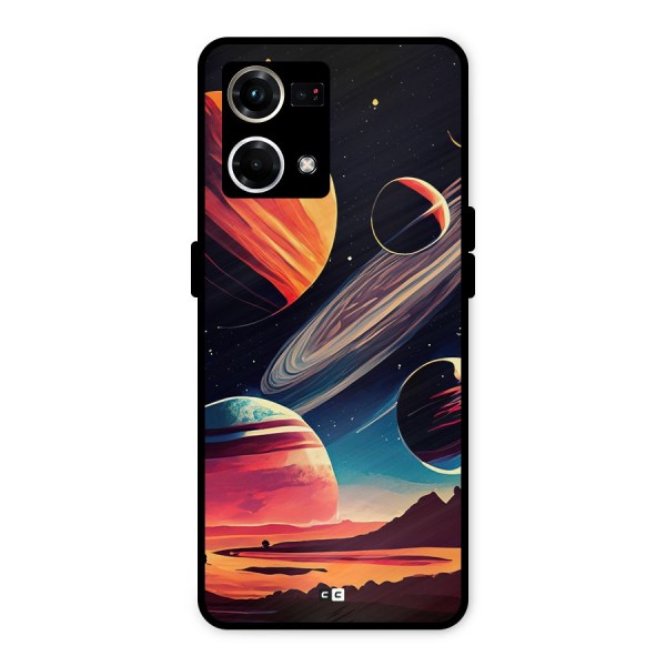 Space Planets Metal Back Case for Oppo F21s Pro 4G