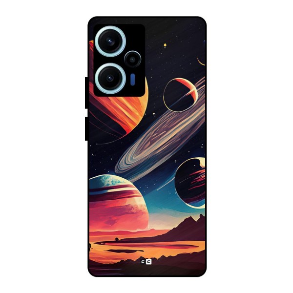 Space Planets Metal Back Case for Poco F5