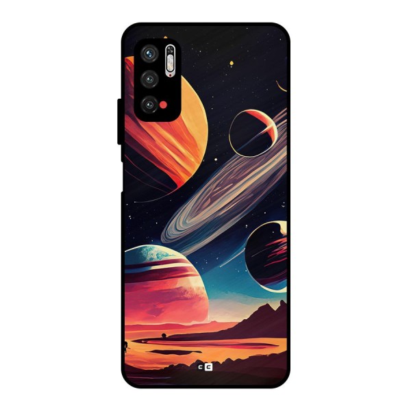 Space Planets Metal Back Case for Poco M3 Pro 5G