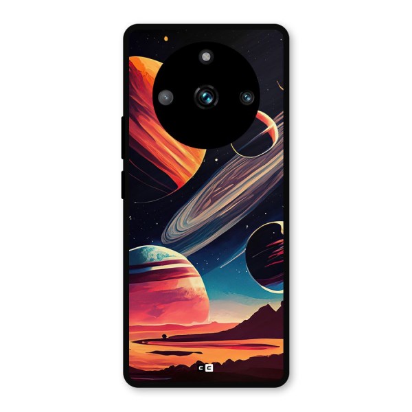 Space Planets Metal Back Case for Realme 11 Pro