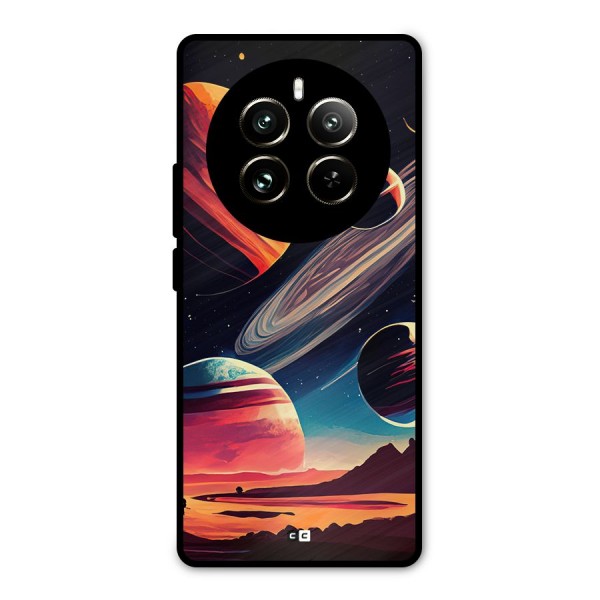 Space Planets Metal Back Case for Realme 12 Pro