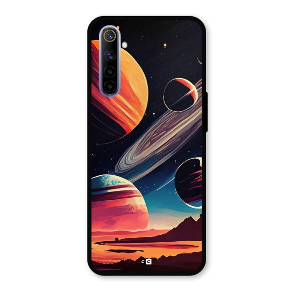 Space Planets Metal Back Case for Realme 6